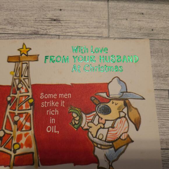 Vintage Hallmark Christmas Card Wife No Envelope - Picture 2 of 10